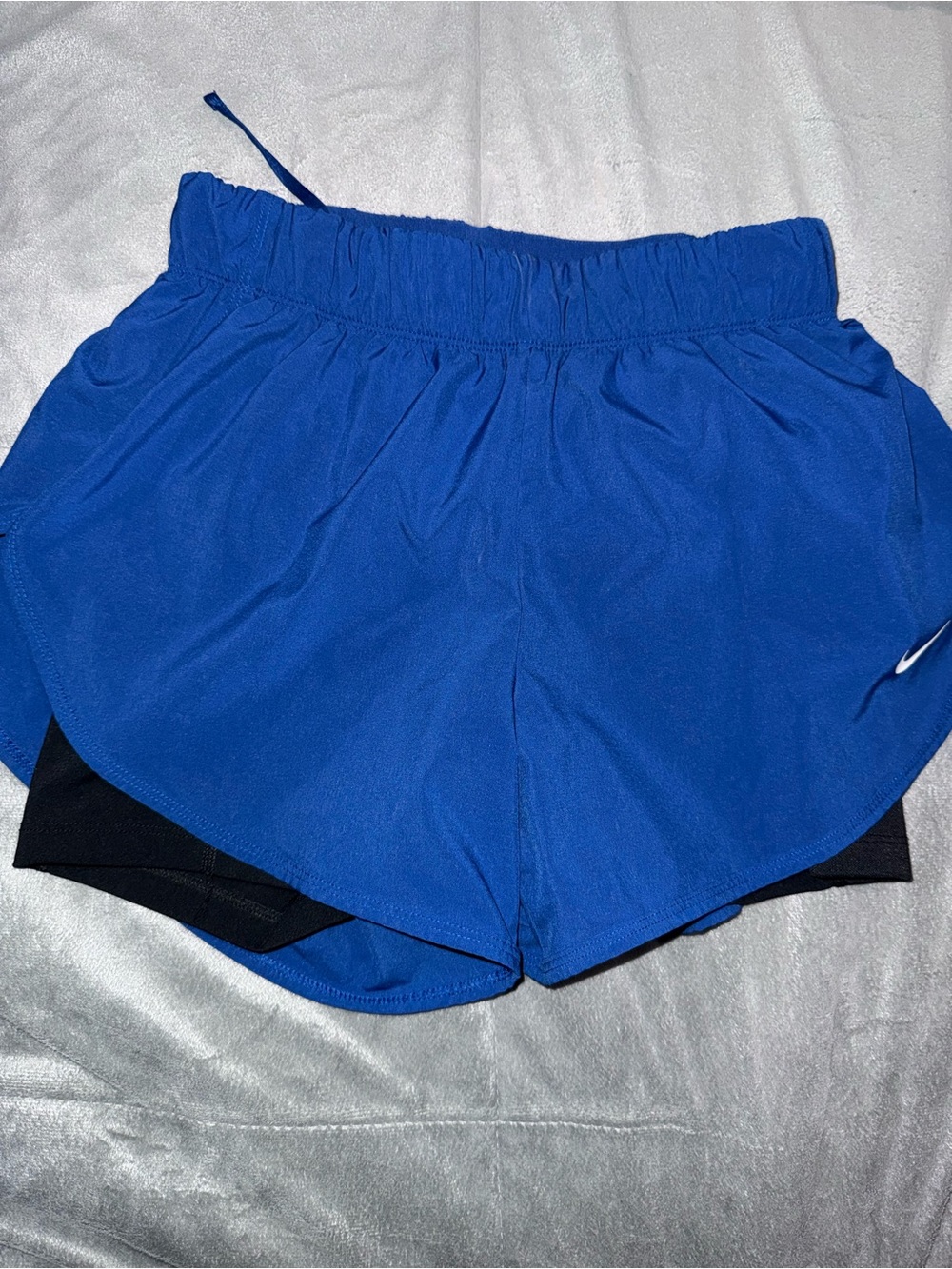 Nike Royal Blue Athletic Layered Running Shorts with Black Liner